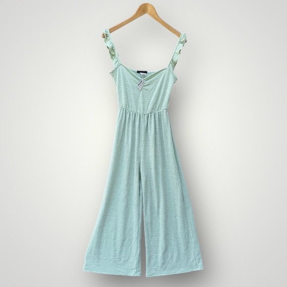 🎉5 for $40🎉 NWT Caution On The Wind Jumpsuit Romper Women Size M Green - Picture 1 of 10
